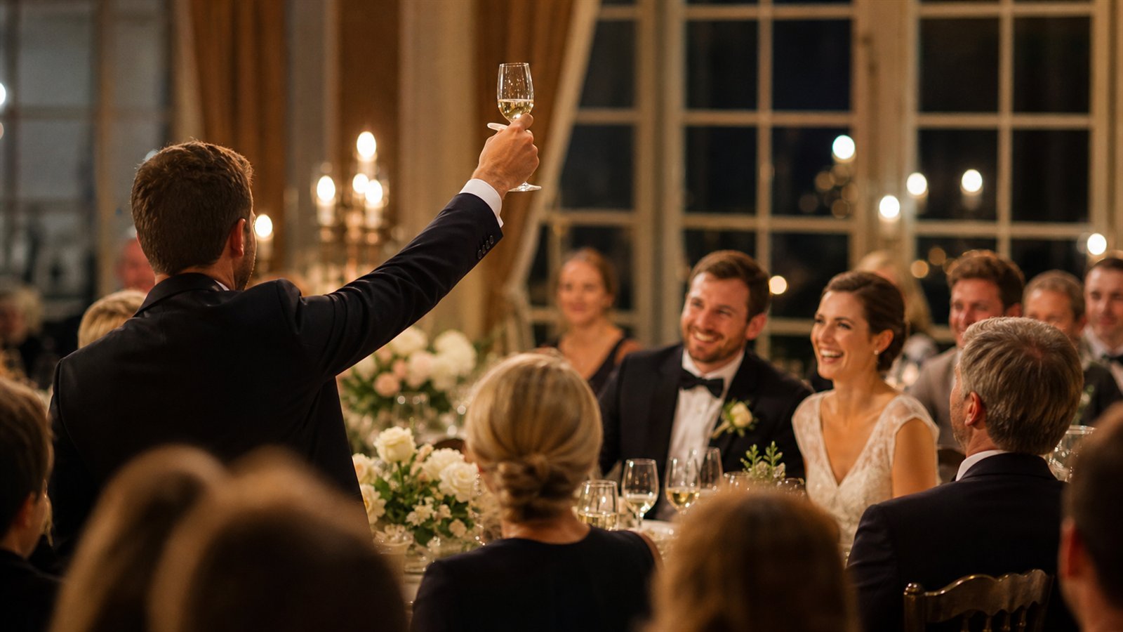 Lever son verre sans perdre ses mots : le toast de mariage selon Julien Jimenez